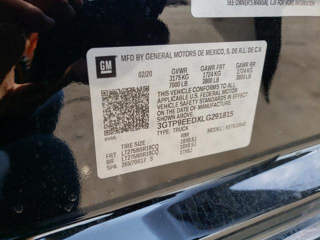3GTP9EEDXLG291815 GMC Sierra K1500 At4