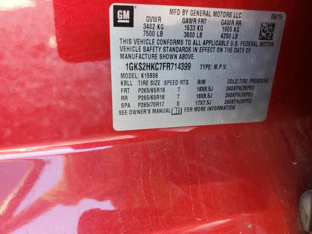 1GKS2HKC7FR714399 GMC Yukon Xl K1500 Slt
