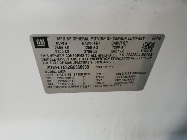 2GKFLTE32G6360933 GMC Terrain Sle