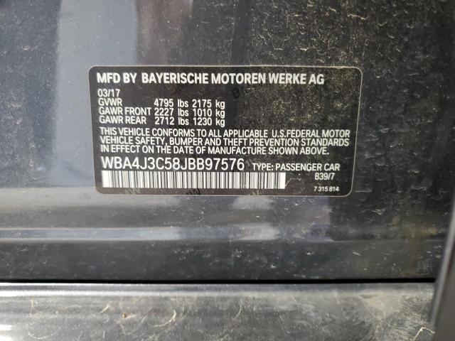 WBA4J3C58JBB97576 BMW 430xi Gran Coupe