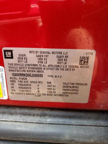 1GKKRRKD6EJ266695 GMC Acadia Slt-1