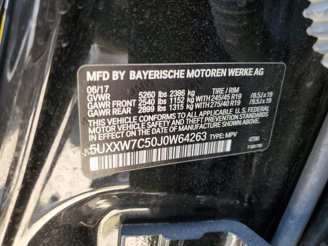 5UXXW7C50J0W64263 BMW X4 Xdrivem40i
