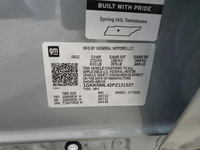 1GKKNML42PZ131537 GMC ACADIA SLT