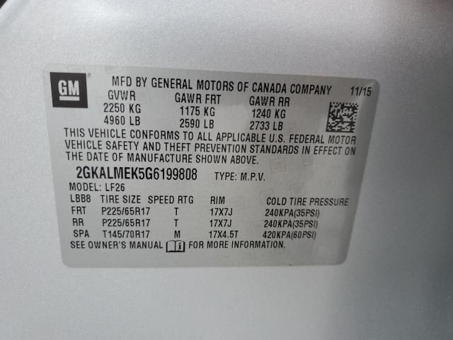 2GKALMEK5G6199808 GMC Terrain Sle