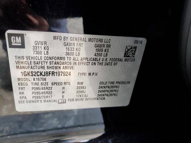 1GKS2CKJ8FR197924 GMC YUKON DENALI