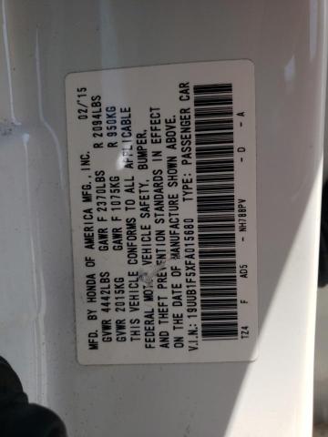 19UUB1F5XFA015680 Acura TLX TECH