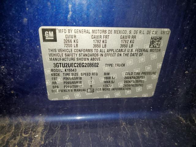 3GTU2UEC2EG208602 GMC Sierra K1500 Sle