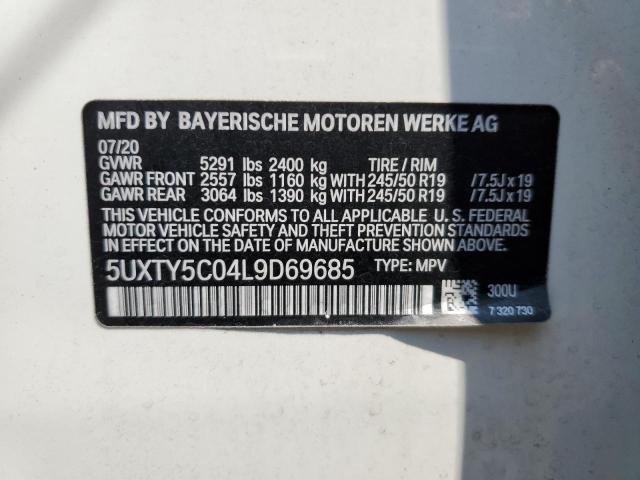 5UXTY5C04L9D69685 BMW X3 Xdrive30i