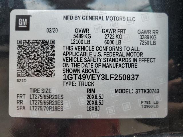 1GT49VEY3LF250837 GMC Sierra K3500 At4