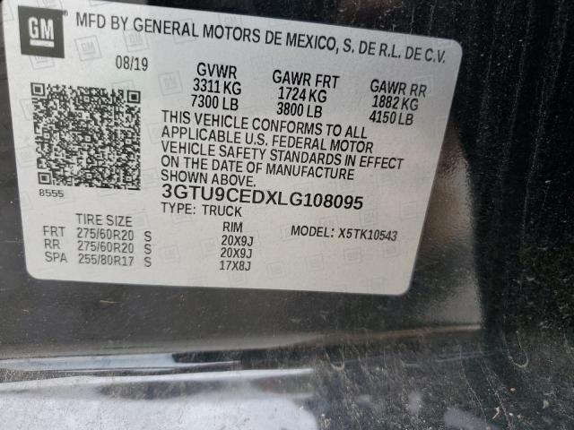 3GTU9CEDXLG108095 GMC Sierra K1500 Elevation
