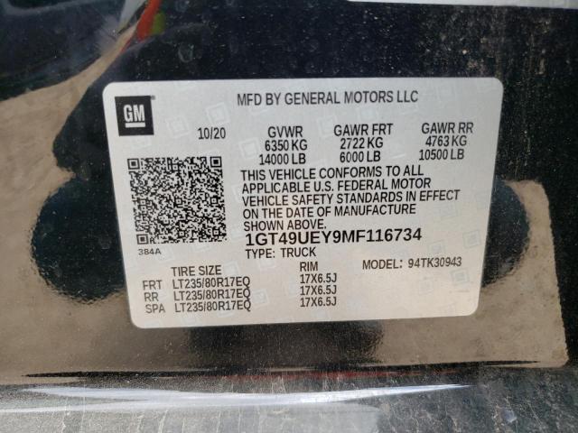 1GT49UEY9MF116734 GMC Sierra K3500 Slt