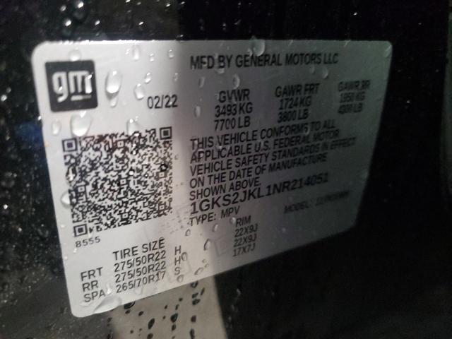 1GKS2JKL1NR214051 GMC YUKON XL DENALI