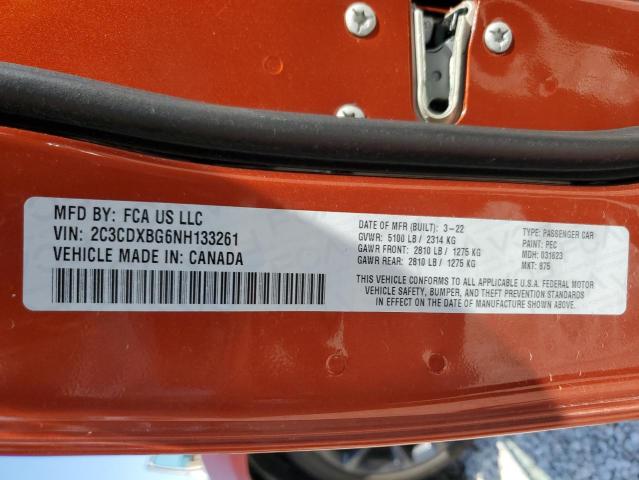 2C3CDXBG6NH133261 Dodge Charger Sxt