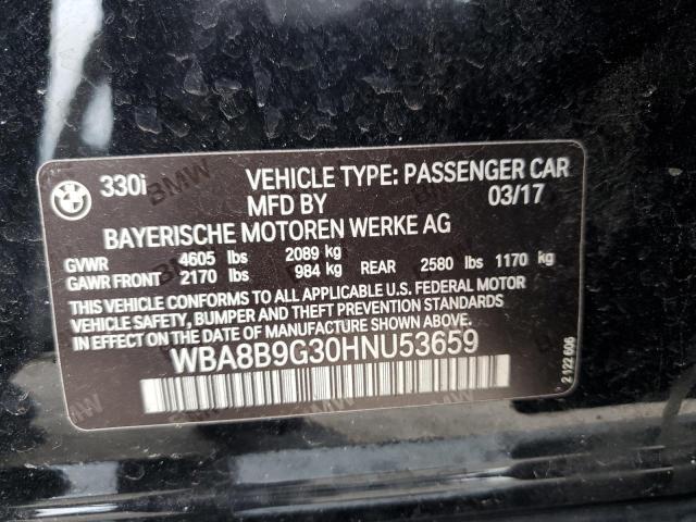 WBA8B9G30HNU53659 BMW 330 I
