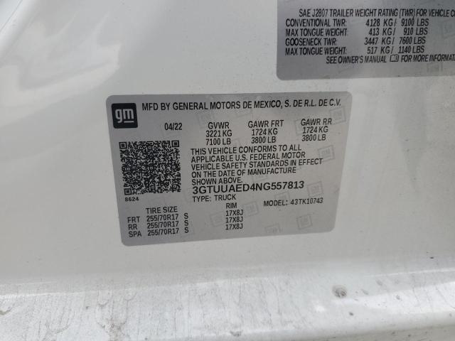 3GTUUAED4NG557813 GMC Sierra K1500
