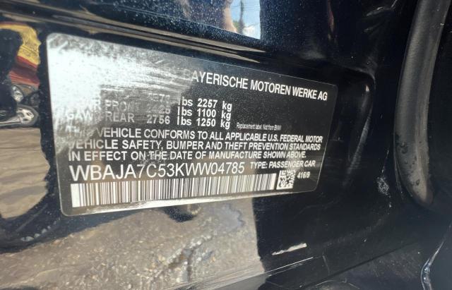 WBAJA7C53KWW04785 BMW 530 XI