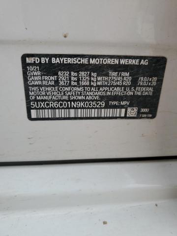 5UXCR6C01N9K03529 BMW X5 Xdrive40i