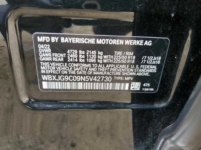 WBXJG9C09N5V42730 BMW X1 Xdrive28i