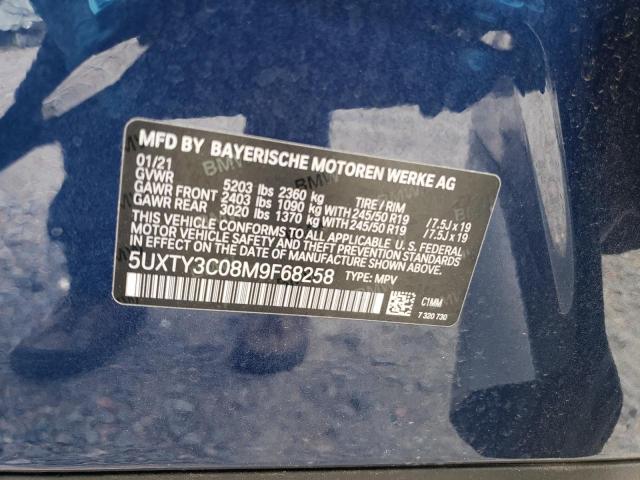 5UXTY3C08M9F68258 BMW X3 Sdrive30i
