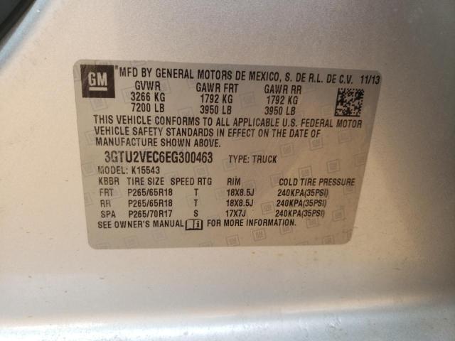 3GTU2VEC6EG300463 GMC Sierra K1500 Slt