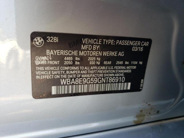 WBA8E9G59GNT86910 BMW 328 I Sulev