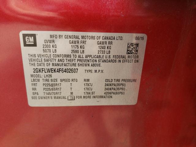 2GKFLWEK4F6402607 GMC Terrain Sle