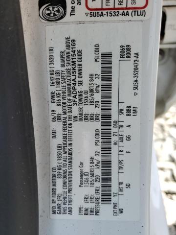 3FADP4AJ5KM154169 Ford FIESTA S