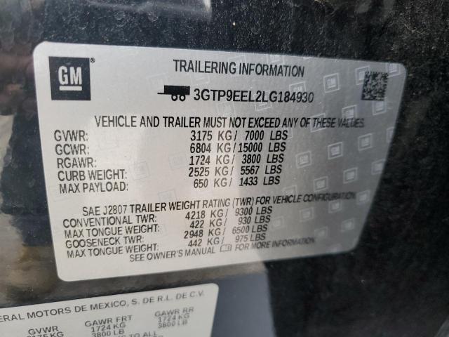 3GTP9EEL2LG184930 GMC Sierra K1500 At4