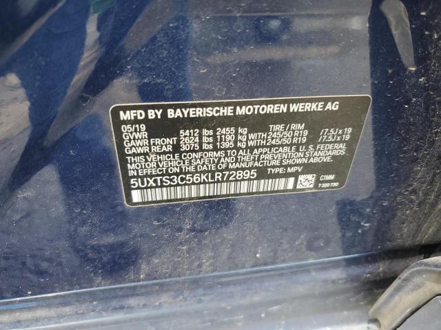 5UXTS3C56KLR72895 BMW X3 Xdrivem40i