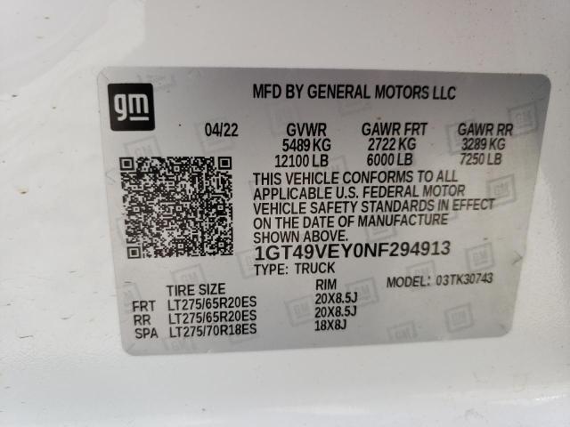 1GT49VEY0NF294913 GMC Sierra K3500 At4