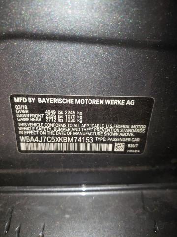 WBA4J7C5XKBM74153 BMW 440xi Gran Coupe