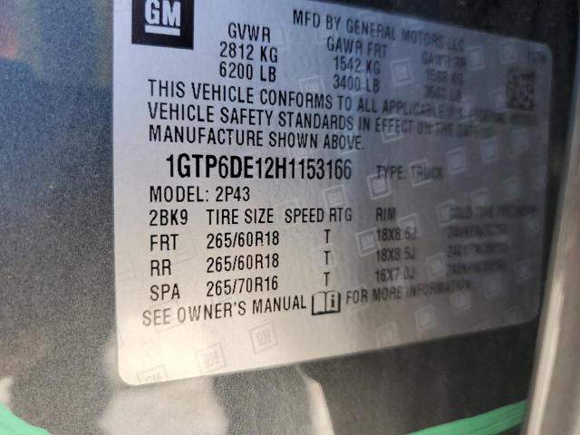 1GTP6DE12H1153166 GMC CANYON SLT