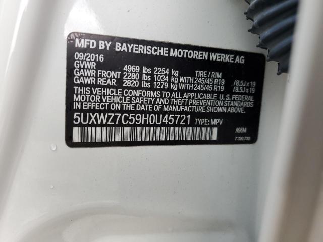 5UXWZ7C59H0U45721 BMW X3 Sdrive28i
