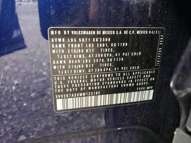 3VV2B7AXXMM123185 Volkswagen TIGUAN SE