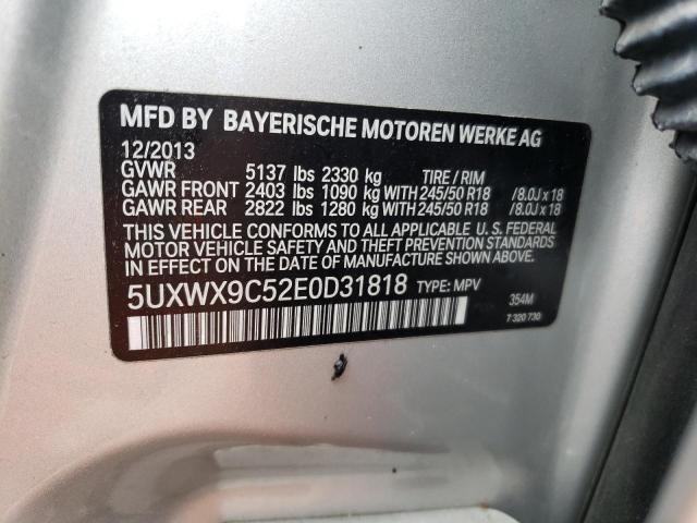 5UXWX9C52E0D31818 BMW X3 Xdrive28i