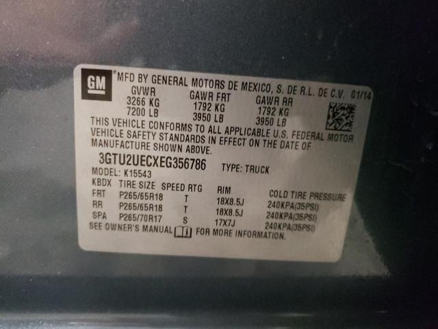 3GTU2UECXEG356786 GMC Sierra K1500 Sle