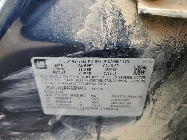 2GKFLWEK4F6381418 GMC Terrain Sle