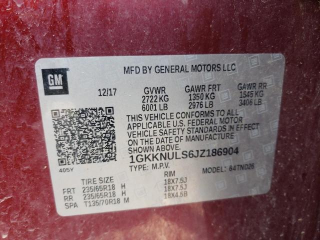 1GKKNULS6JZ186904 GMC Acadia Slt-1