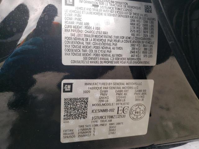 1GTU9CET0MZ132530 GMC Sierra K1500 Elevation