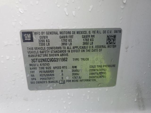 3GTU2NEC9GG311962 GMC Sierra K1500 Slt