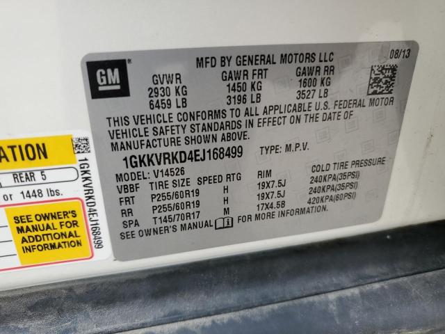 1GKKVRKD4EJ168499 GMC Acadia Slt-1