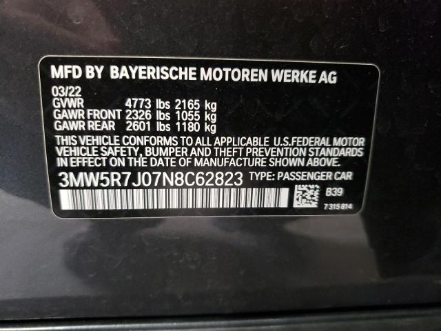 3MW5R7J07N8C62823 BMW 330XI