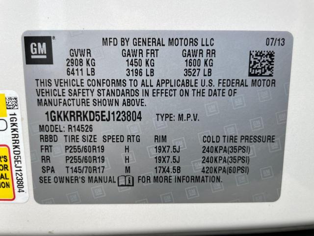 1GKKRRKD5EJ123804 GMC Acadia Slt-1