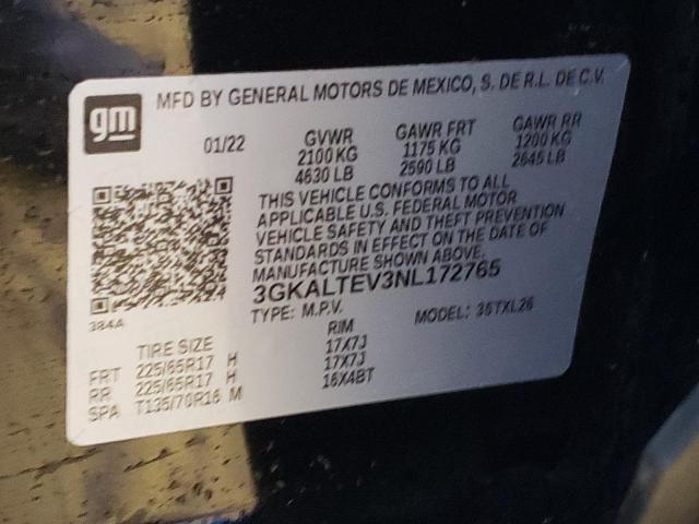 3GKALTEV3NL172765 GMC Terrain Sle