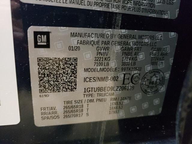 1GTU9BED9LZ206139 GMC Sierra K1500 Sle