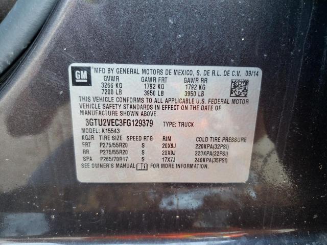 3GTU2VEC3FG129379 GMC Sierra K1500 Slt