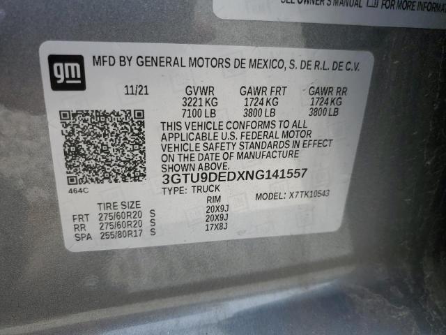 3GTU9DEDXNG141557 GMC Sierra Limited K1500 Slt