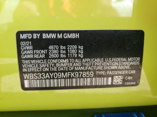 WBS33AY09MFK97859 BMW M3 Competition