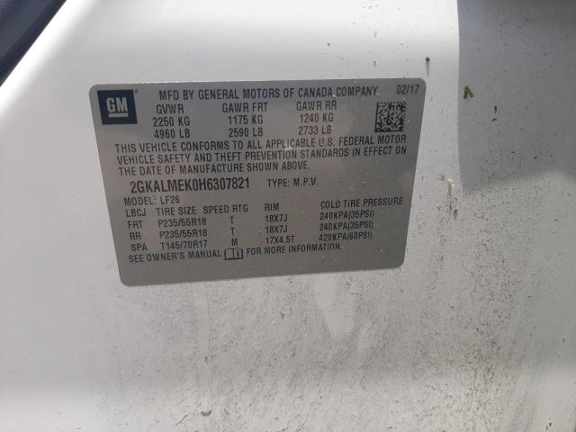 2GKALMEK0H6307821 GMC Terrain Sle