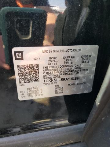 1GKKNLLS9JZ181898 GMC ACADIA SLE